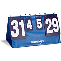 Relaxdays Marcador para Ping Pong- plástico Resistente- 25.7 x 48.6 x 25.5 cm- 1 Kg- Puntos 0-31- Sets 0-5- Color Azul…